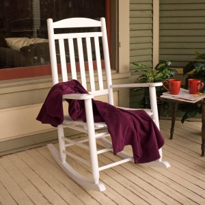 Lakeland White Slat Back Rocker