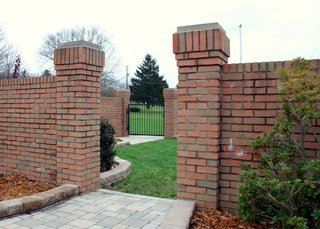 Brick Patio Privacy Wall
